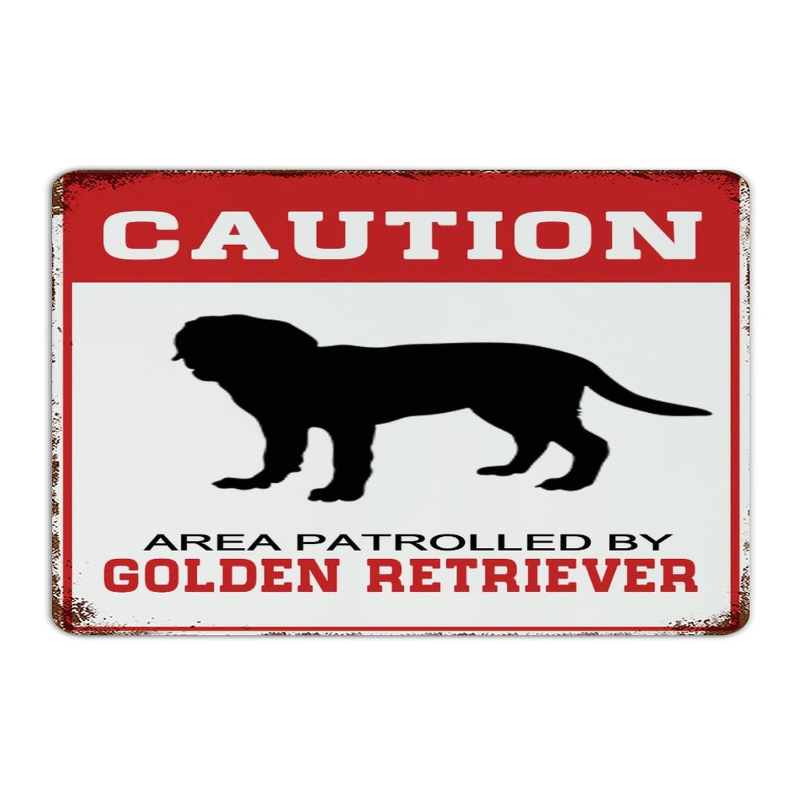 Panneau en métal Golden Retriever plaque de protection extérieure