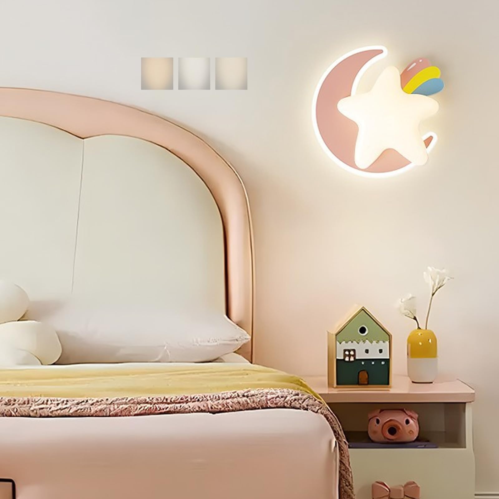 Lámparas de Pared Creativa Luna para Evitar Miedo a la Oscuridad 8
