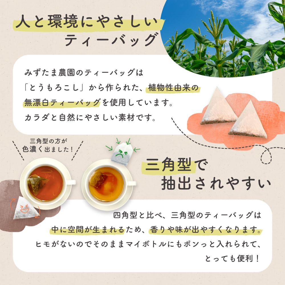 Amazon | みずたま農園 鬼棒 ほうじ茶 ティーバッグ 4g×50袋△【 ノン