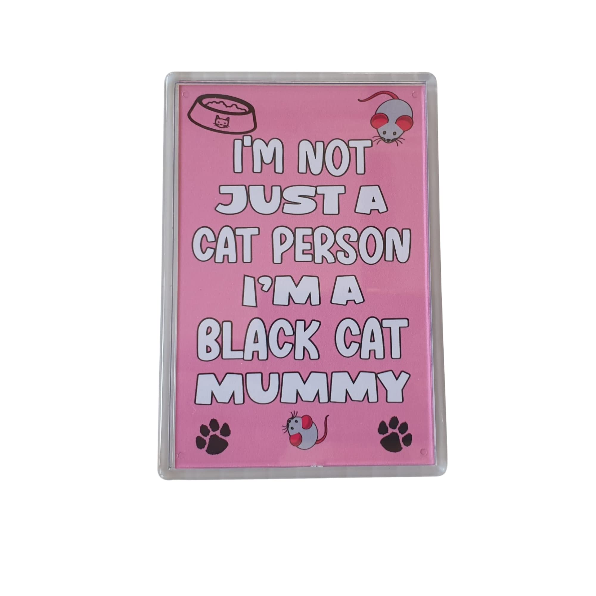 Decalarama Black Cat Fridge Magnet – I'm Not Just A Cat Person I'm A Cat Mummy – Cute Fun Family Novelty Birthday Gift