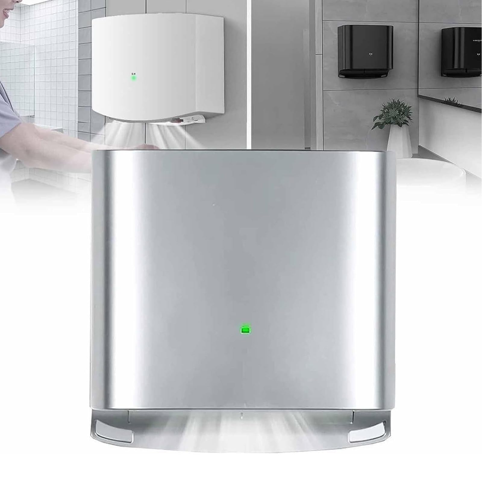Automatic Commercial Hand Dryer Hand Dryer ABS Air Dryer Hand with Filtration Wall Mount Hand Dryer, Household Hotel Commercial Hand Dryer for Toilets Washrooms WC,Gold