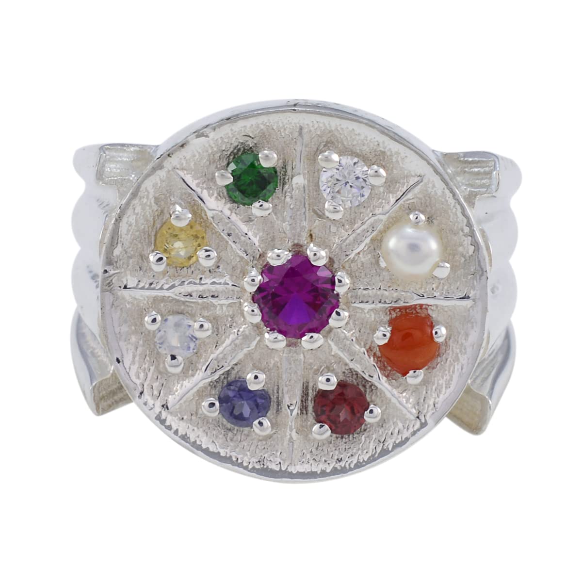 Bague de forme ronde en argent pour style quotidien personnalisé