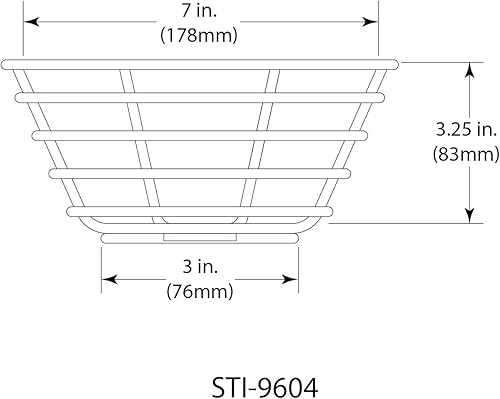 Miniatura 5 de Safety Technology International, Inc. STI-9604 - Tope de malla de acero, para mini detectores de humo, montaje empotrado, protector de alambre de