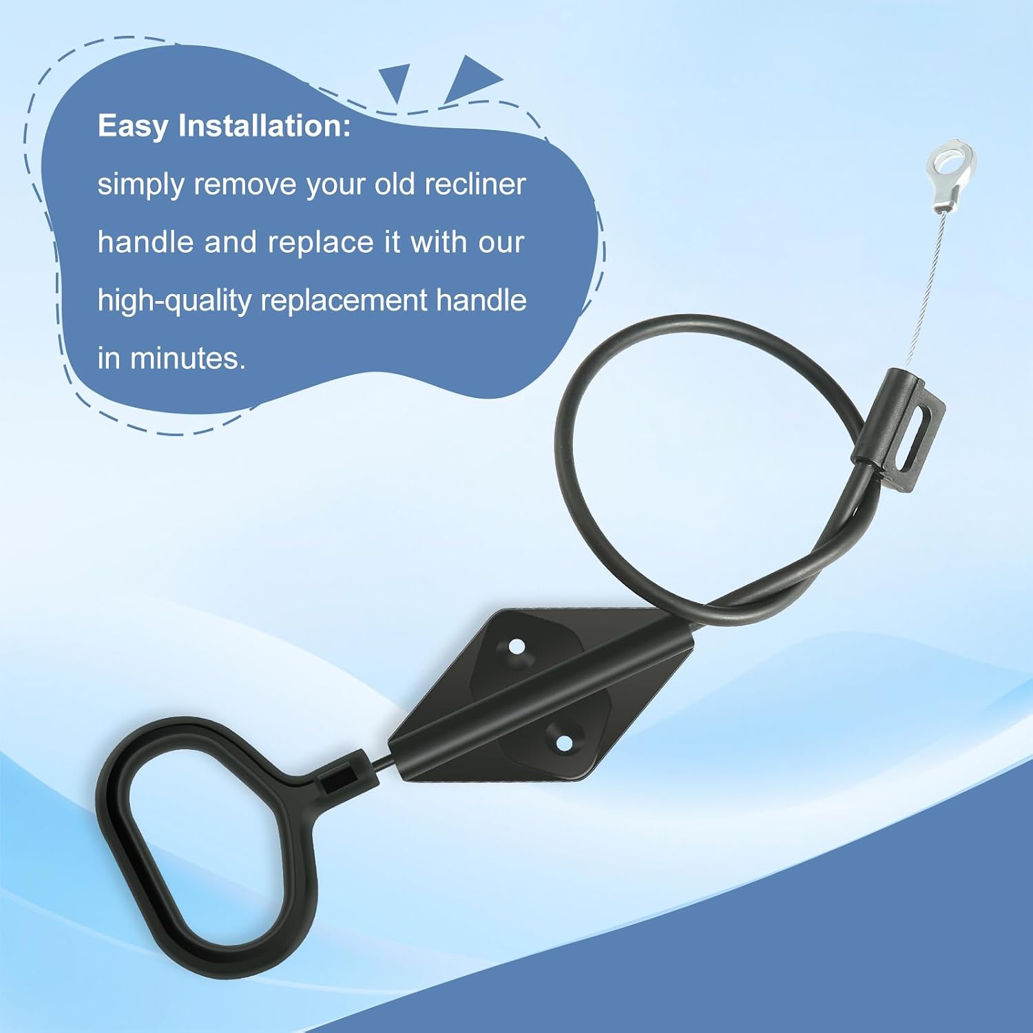 Replacement Pull Handles for Lazy Boy Recliners Couch, 24 Inch D Ring Release Handle Cable Compatible with Lazy Boy Sectional Sofa Chair,Couch Recliner Pull Handle Replacement Parts