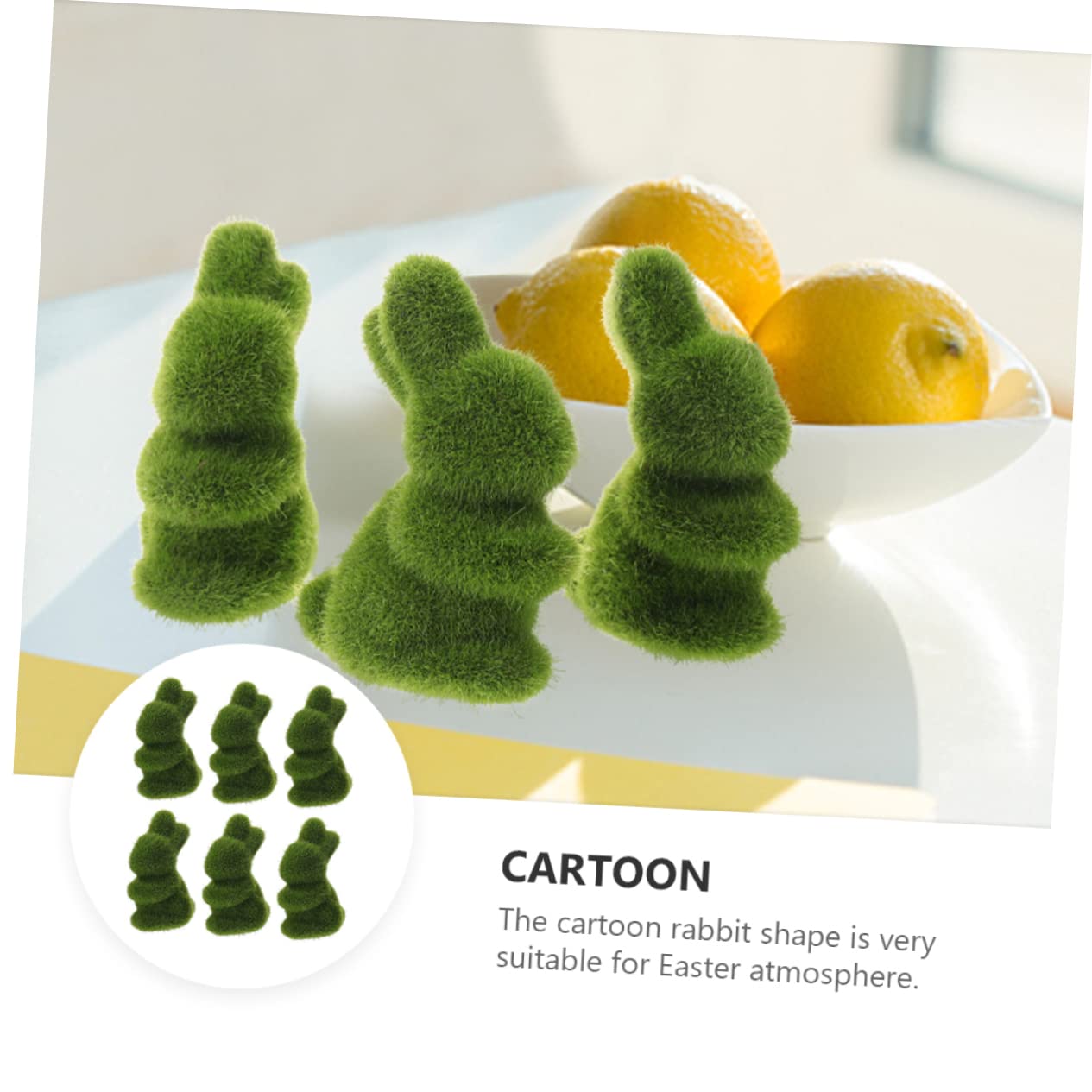 Abaodam STK Osterhase Kunstdekor Stehende Hasenfigur Für Dekoration Kaninchendekoration Zu Hause Tischdekoration Zu Ostern Gartendekorationen Künstliches Kaninchen Rasen Mini Füllstoff