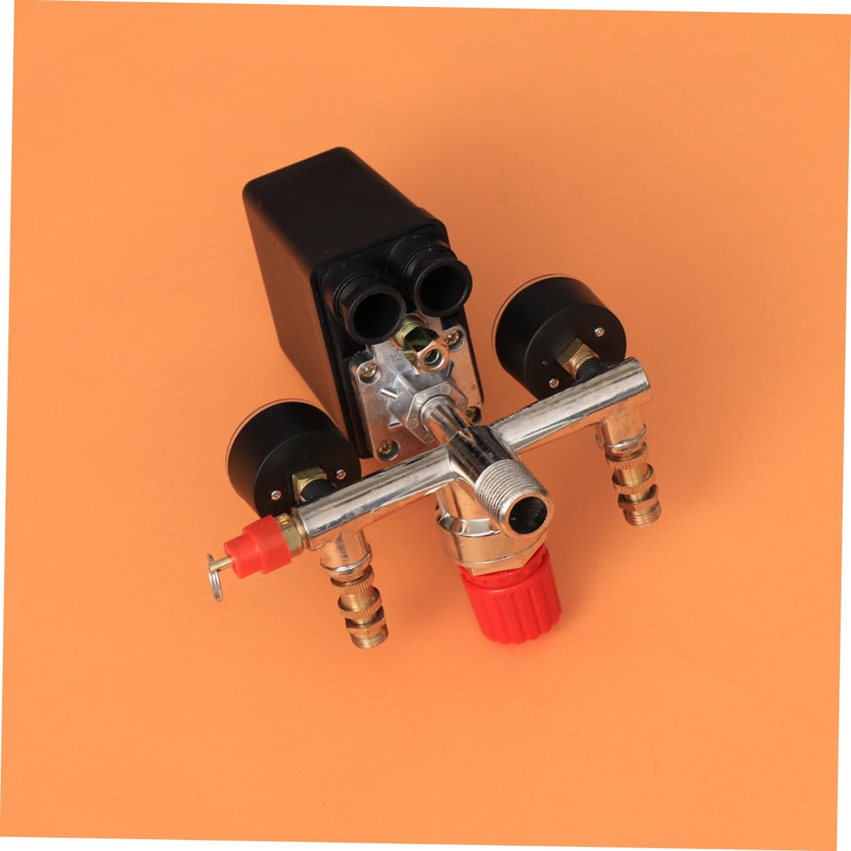 Pressostato per Compressore Aria 16a 1, 25 Mpa in Metallo | Regolatore Pressione Compressore Aria con Manometri, Accessorio per Compressore Aria, Installazione Semplice
