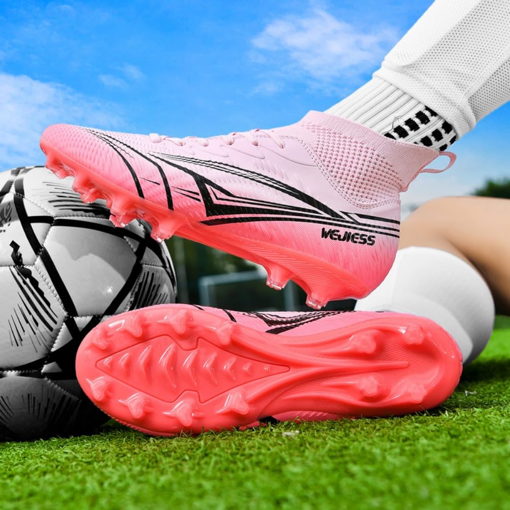 Fußballschuhe Herren High Top Jugendliche Athletics Trainingsschuhe Outdoor Sport Professionelle Kinder Fussballschuhe Kunstrasen Football Shoes Fußball Stiefel Unisex