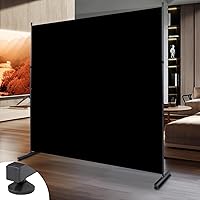 Vista 8 de Divisor de ambientes de 6 pies, pantallas plegables de privacidad de 3 paneles con diseño independiente, divisor de pared portátil para separación