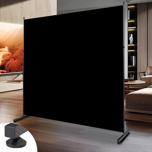 Divisor de habitación de 6 pies, pantalla de privacidad de un solo panel, 71 pulgadas de ancho, divisor de pared para separación de habitaciones,