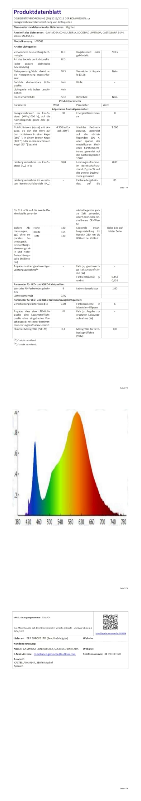 Klighten Luz exterior con sensor movimiento 30W IP65 3000K blanco cálido para patio/jardín/gris antracita