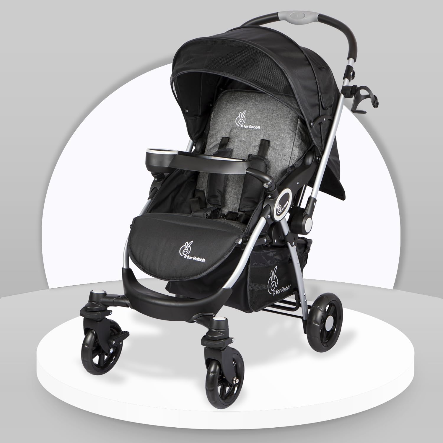 Chocolate Ride Stylish Baby Stroller and Pram for Baby, Kids, Infants, Newborn, Boys & Girls of 6 Months to 3 Years (Black)