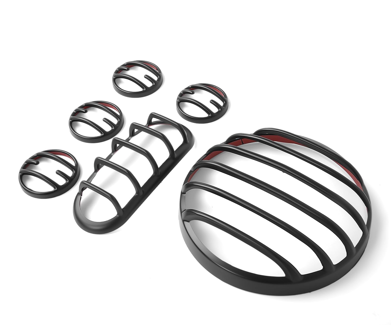 Per HO&ND&A Rebel CMX 250 300 500 1100 Accessori 2019-2025 Copertura di protezione per fanale posteriore, faro anteriore, indicatori di direzione anteriori e posteriori (Nero opaco-1)