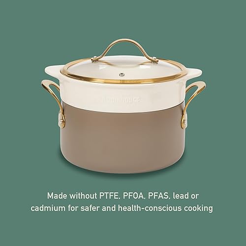 Miniatura 9 de Bloomhouse - Dos veces ganador de los Favoritos de Oprah - Juego de ollas y sartenes de 15 piezas de aluminio resistente Premium, antiadherente de