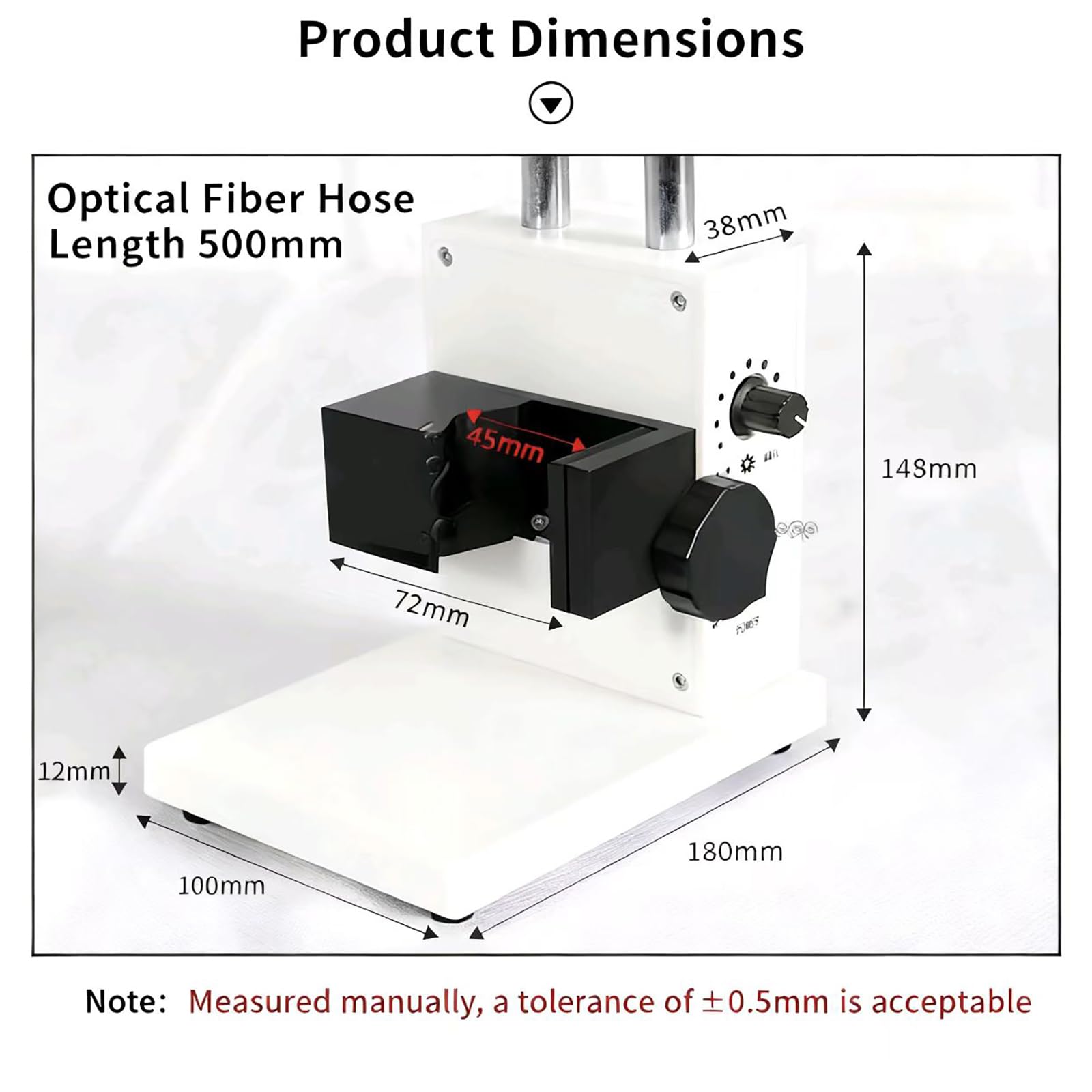COYEUX Glasfaser-Mikroskopbeleuchtung, Dual-Schwanenhals-LED-Lichtquelle, 6000 K, einstellbare Helligkeit, für Stereo-Zoom-Mikroskop