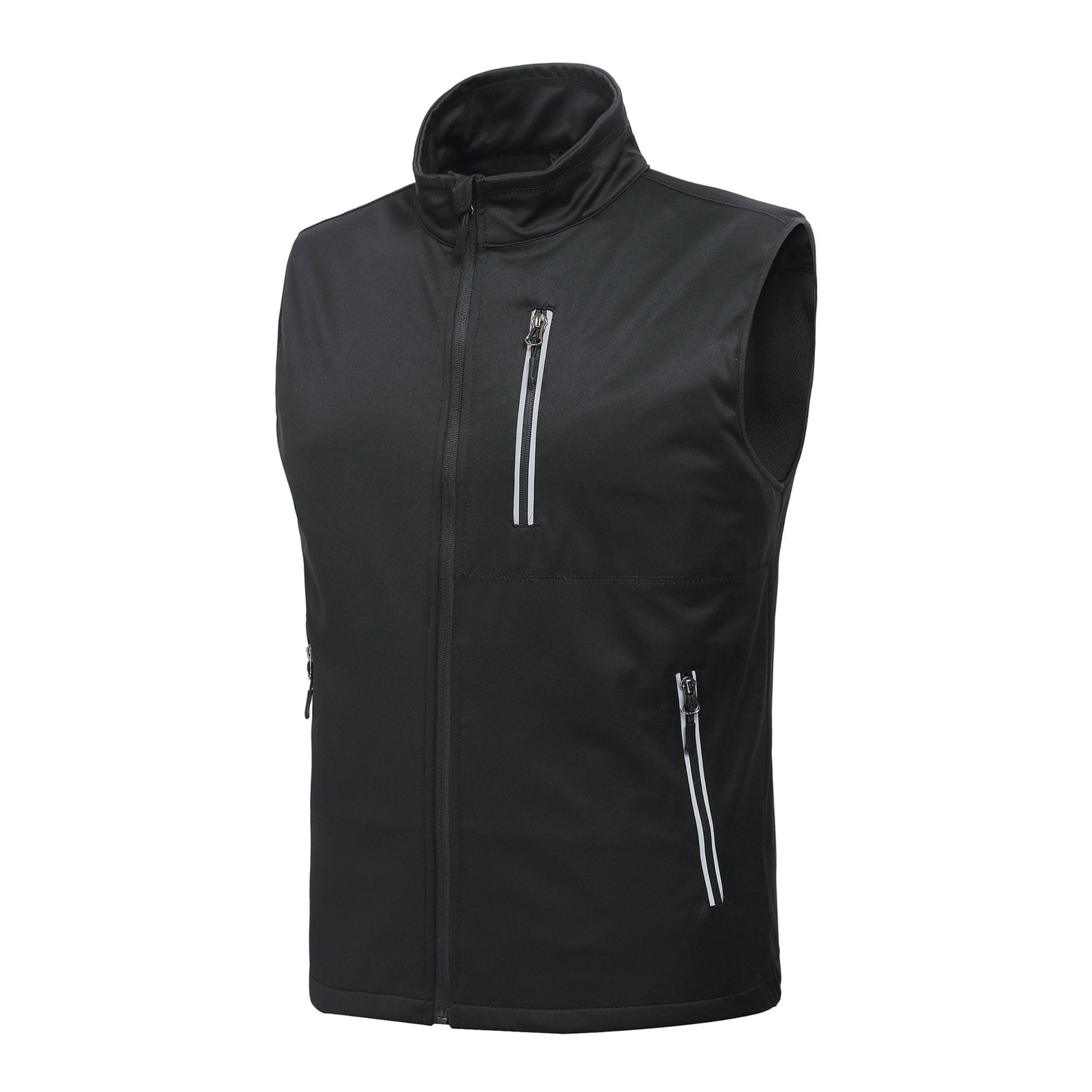 GIISAM Chaleco Softshell para hombre, resistente al viento, sin mangas, para golf, correr, ciclismo