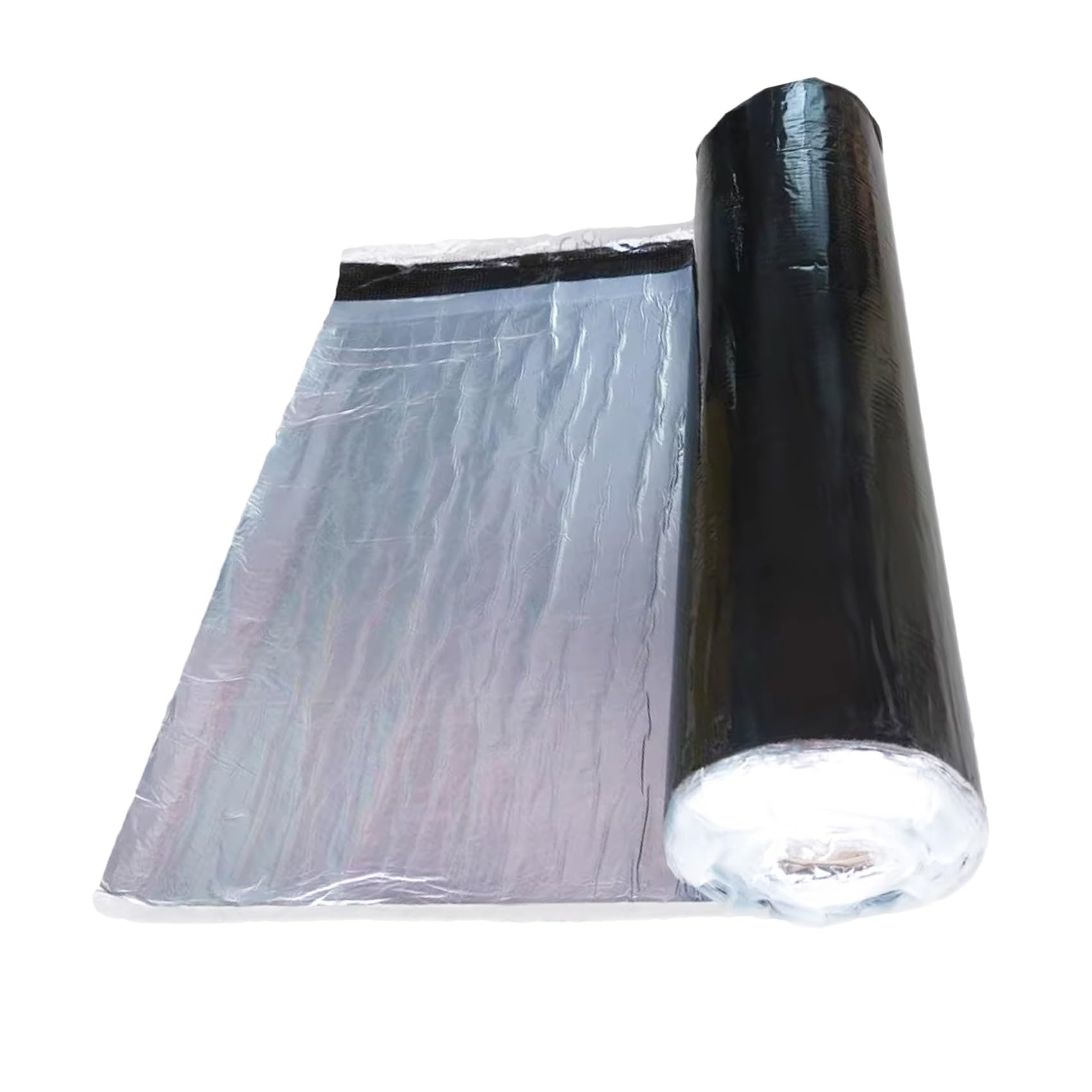 Genérico 1.5mm Techo Cinta Selladora Aluminio Butilo Adhesiva, 40cm Ancho Tejado Tela Asfaltica Autoadhesiva Impermeable, Banda Bituminosa de Reparación para Terraza Tejado Goteras(1x1m)