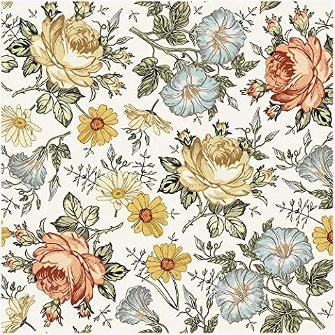 UniGoos Retro Floral Peel and Stick Wallpaper Cover