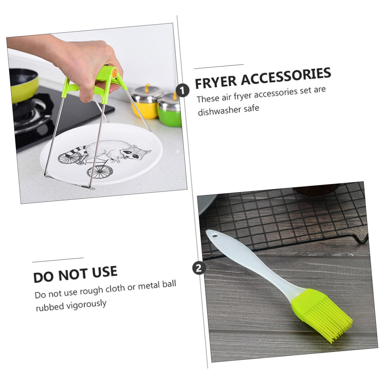 y Moldes para Pizza y Cupcakes Juego de 9 Accesorios para Freidora de Aire Acero Inoxidable Antiadherente con Parrilla para Barbacoa y Apto para Lavavajillas en Color Aleatorio