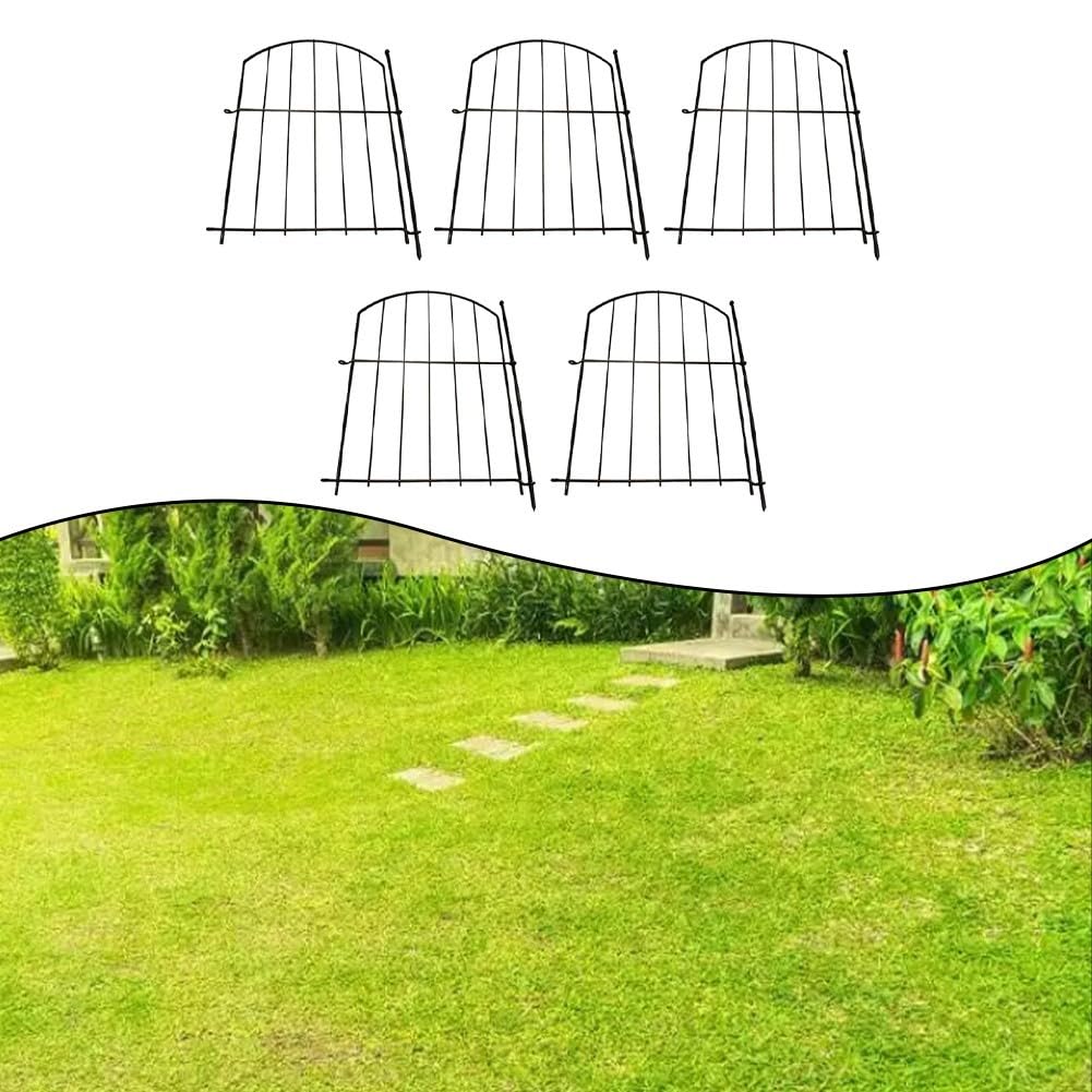 Pannelli di recinzione da giardino in metallo, set di recinzione ad arco per esterni, barriera decorativa per aiuole e bordi di laghetti, divisori per recinzione per piccoli animali per prato