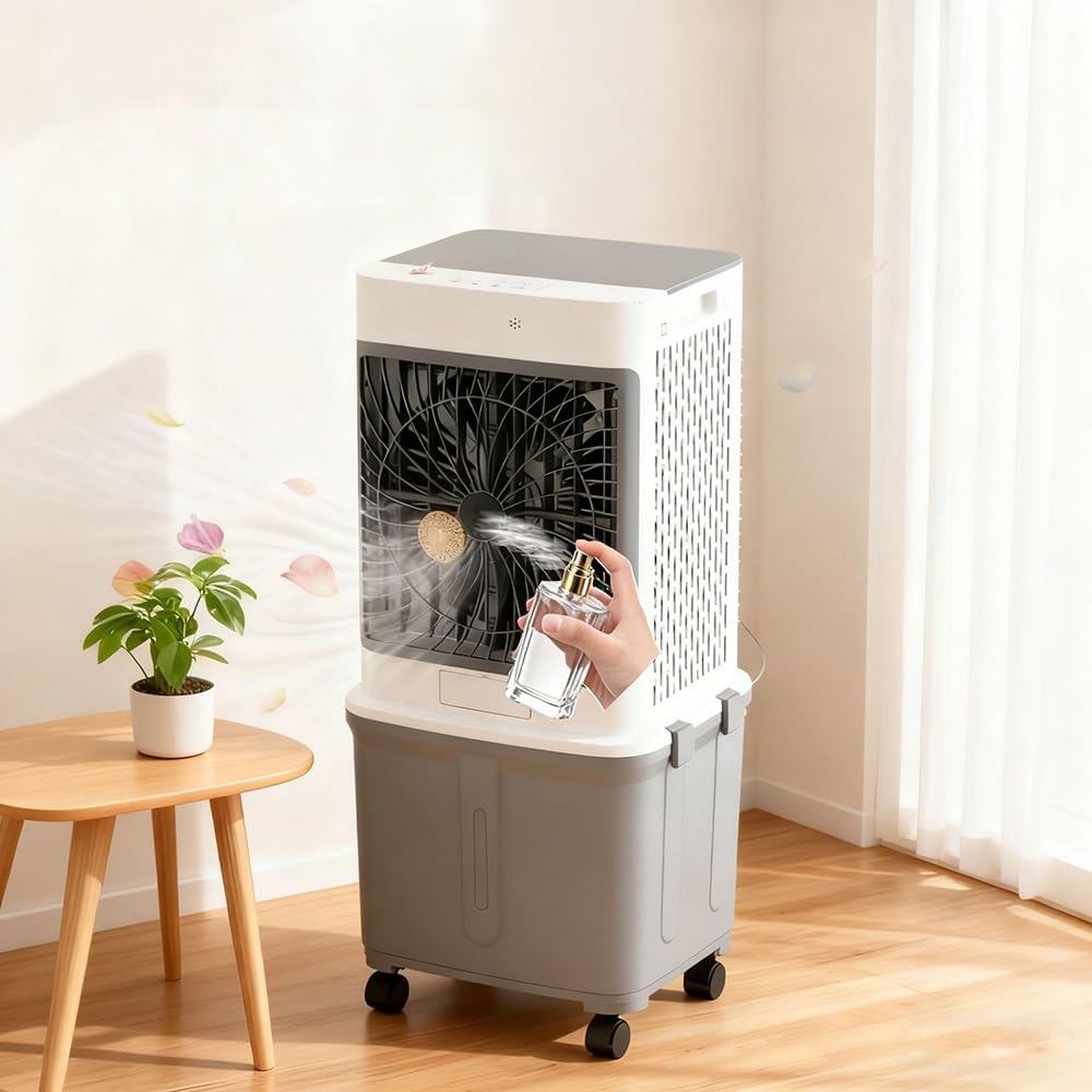 Wyparna chłodnica powietrza Odłączany wentylator wieżowy 32 l z pojemnikiem Aroma Box