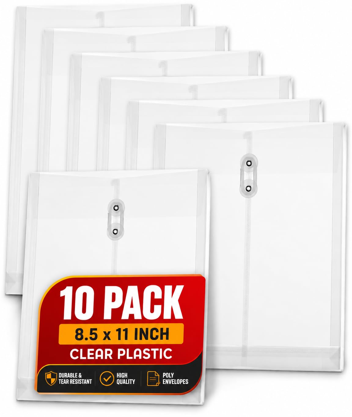 Amazon.com : 1InTheOffice Poly Envelopes with Top Opening, Letter