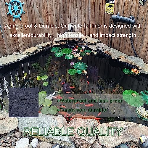 QHDPKU Teichfolie 2m*2m,4m*4m,5m*5m,Teichplane 0.5mm Dicker Und Haltbarer,Undurchlässig,Teichmembran Für Teichbau,Garten-und Teichzubehör,Schwarz – Bild 3
