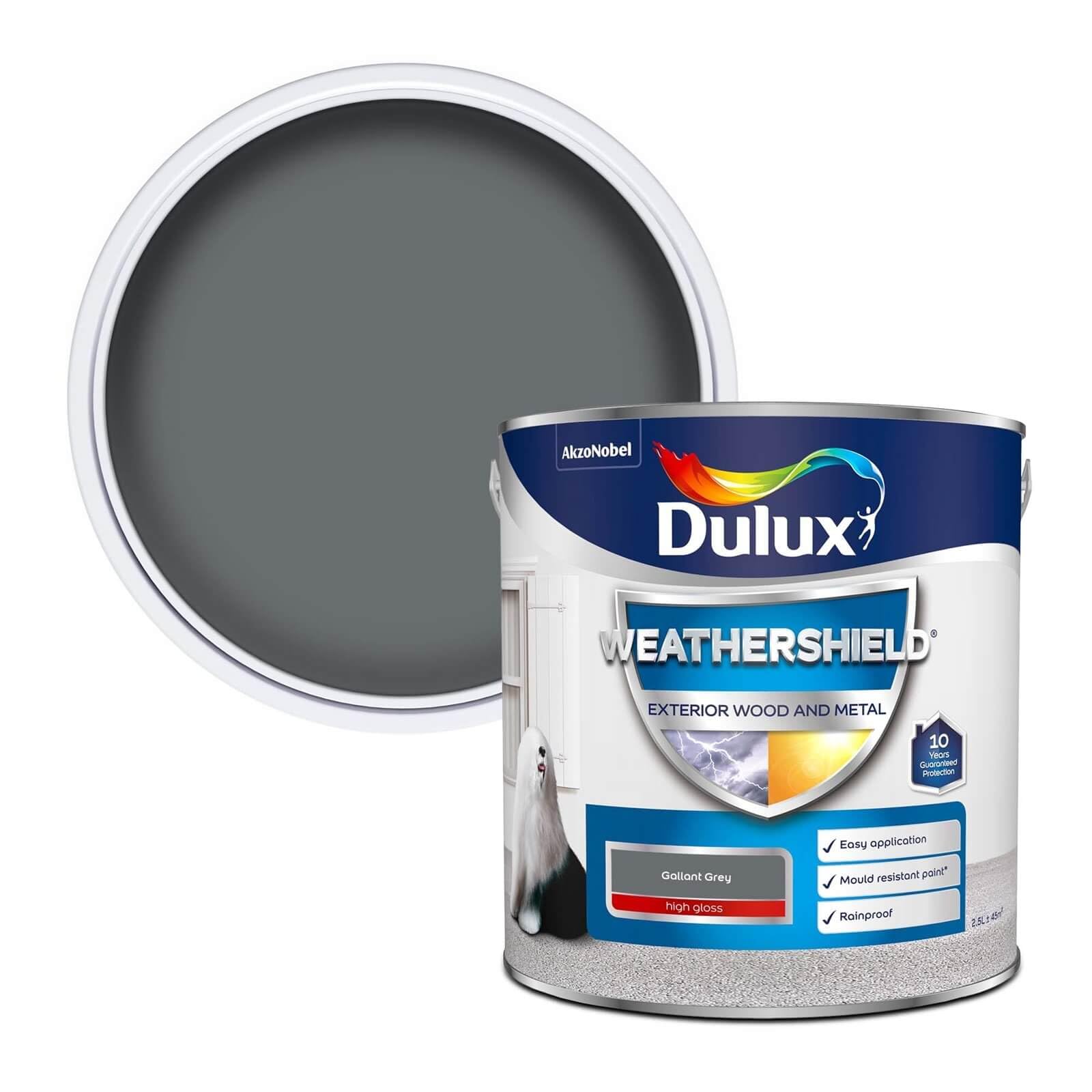 weathershield Gallant Grey high Gloss Exterior Wood and Metal 2.5 L