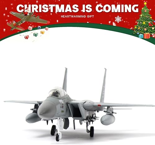 Miniatura 7 de El modelo F-15C American Eagle Aircraft es un modelo de avión de combate de metal fundido a presión de doble motor 1100, adecuado para fines de