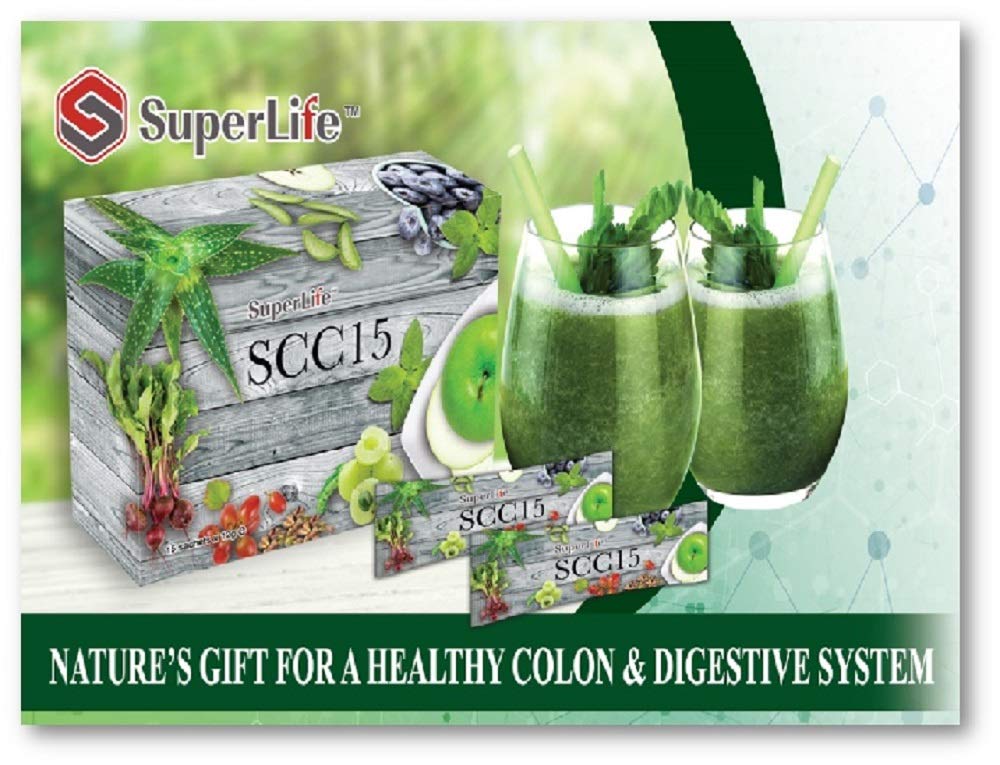 SUPERLIFE Colon Care,SCC15,STC30,Gut,Colon Cleanser,Enhances The Health of Your Colon,with Safe extracts,Probiotics and Multivitamins,Long TEM Protection of Your Colon (1PACK is 15 SACHT)