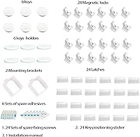 Vista 8 de (24Locks + 6keys) Withletune Magnetic Cabinet Locks for Child Proofing - Child Safety Drawer Lock, Suitable for Kitchens, cabinets, and Storage