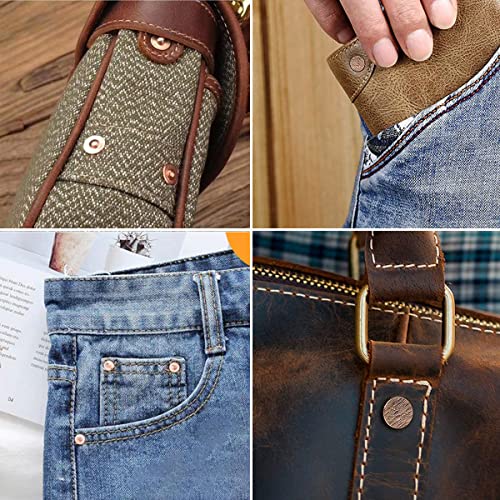 Chipsee 120 Sets Brass Rivets Round Head Rivets Leather Rivet Metal Fasteners Solid Brass Rivets Studs Industrial Rivets For Belts Wallets Collars Leather Diy Craft Supplies (12×19Mm) #TOP4