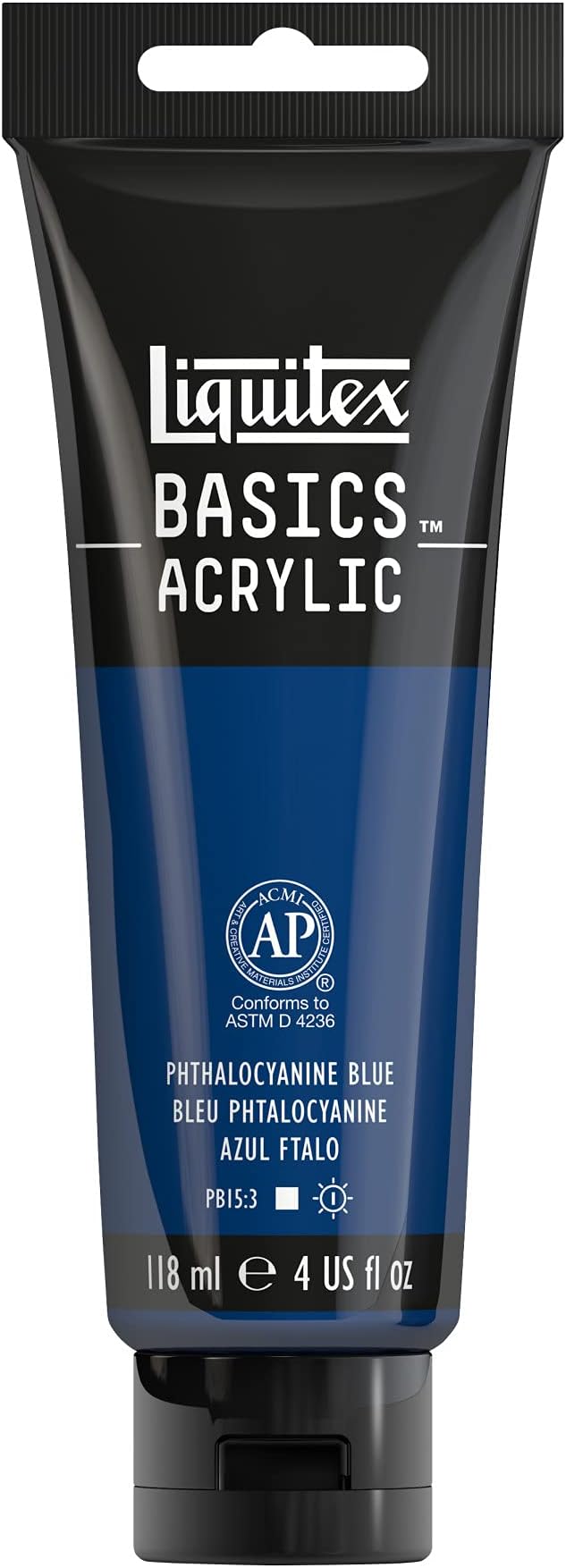 BASICS Acrylic Paint, 118ml (4-oz) Tube, Phthalocyanine Blue