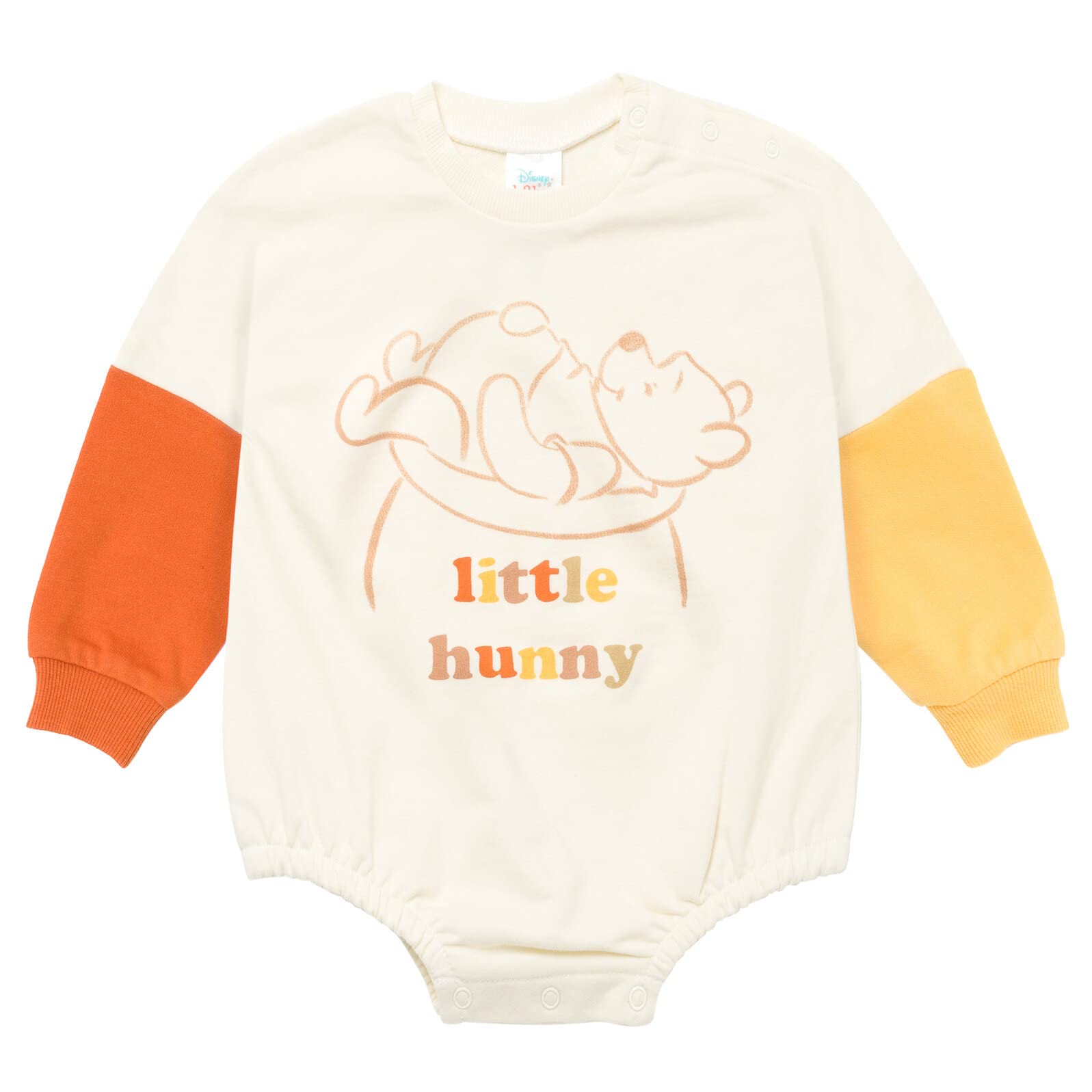 Disney Minnie Mouse Mickey Mouse Winnie Puuh Langarm-Body und große Babymütze aus französischem Frottee