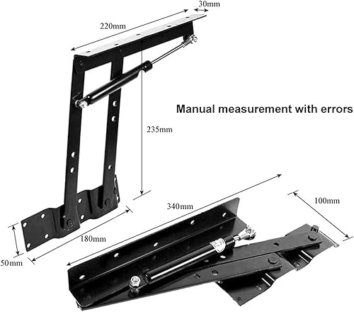Miniatura 3 de 2 pares de bisagras plegables de elevación y elevación, bisagra hidráulica para mecanismo del hogar, herramientas de elevación de muebles, por