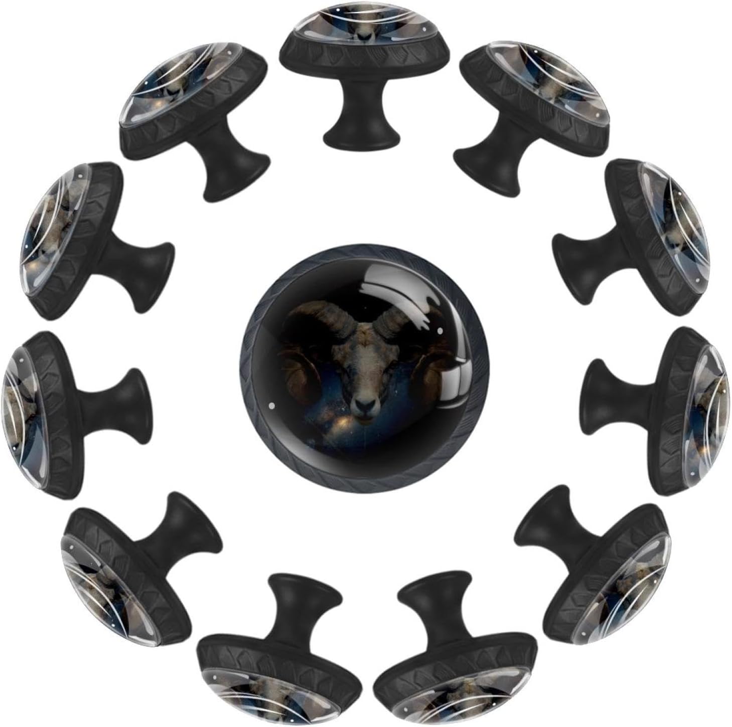 Black Conch Beach Seaside Modern Style Drawer Knobs, Universal Cabinet Knobs for Kitchen Living Room Bedroom