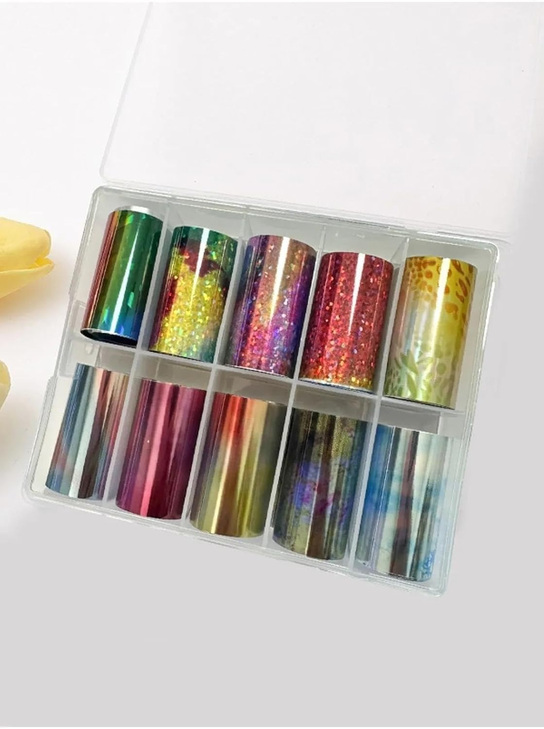 Fontenay Tırnak Süsleme Folyo, Nail Art Tırnak Süsleme Folyo Seti 10'Lu No:2177 Çok Renkli