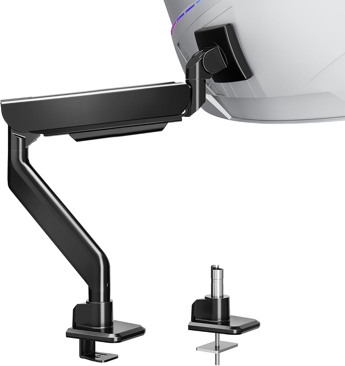 MOUNTUP Heavy Duty Monitor Arm, Single Monitor Mount for 57" Ultrawide Monitor, Supports 4.4–66 lbs, Large Monitor Arm with Full Motion Adjustment, Monitor Stand for Desk, Max VESA 100x100mm