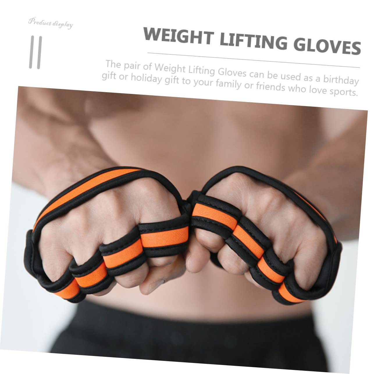 BESPORTBLE Guantes De Levantamiento De Pesas Apretones Hacer Ejercicio Guantes Hombre Guantes De Gimnasia De Los Hombres Guantes De Entrenamiento para Mujer Agarre Orange Neopreno