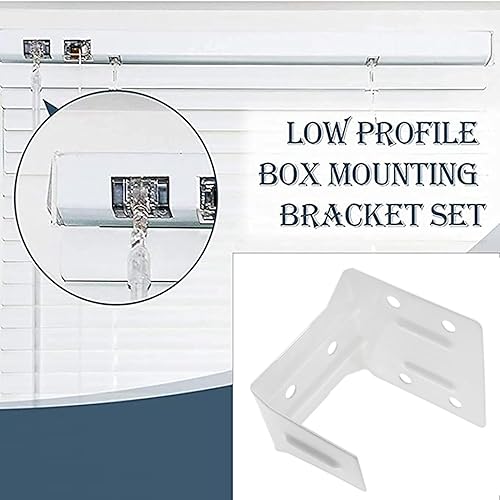 Miniatura 5 de VAKTOK 2 soportes de riel para persianas, mini soportes de persianas blancas, soportes de soporte central para instalación de persianas y persianas