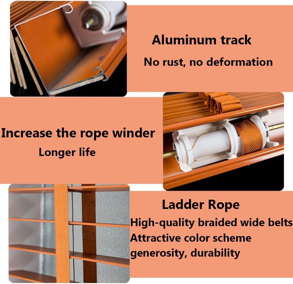 Blackout Wood Blinds for Interior Windows, 2" Slats Wooden Horizontal Window Shades, Cordless Wide 28" 36" 40" 44" 48" 50" 55" 66" 70" 76" Wooden Privacy Venetian Blind for office, Bathroom(Reddish-Br