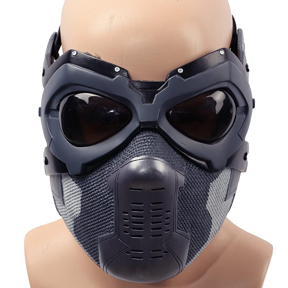 Karc Soldier Mask Bucky Cosplay Mask for Men Cosplay Costume Halloween (Winter Soldier Mask Resin)