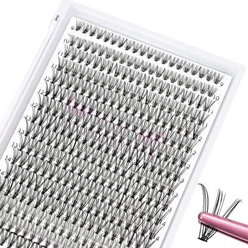 280 Pcs Individual Lashes 10D-D-0.10-9-16mix Cluster Lashes 10D 20D C D Curl Wispy Lashes Bottom Lashes DIY Lashes At Home?10D-D-0.10-9-16mix?