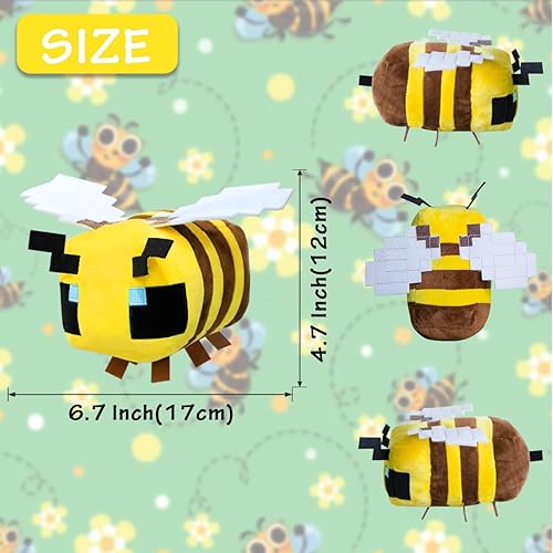 Miniatura 2 de Putrer Juguete de peluche de abeja de 6.7 pulgadas, animales de peluche de abeja, juguetes de peluche para Navidad, Año Nuevo, regalo de cumpleaños