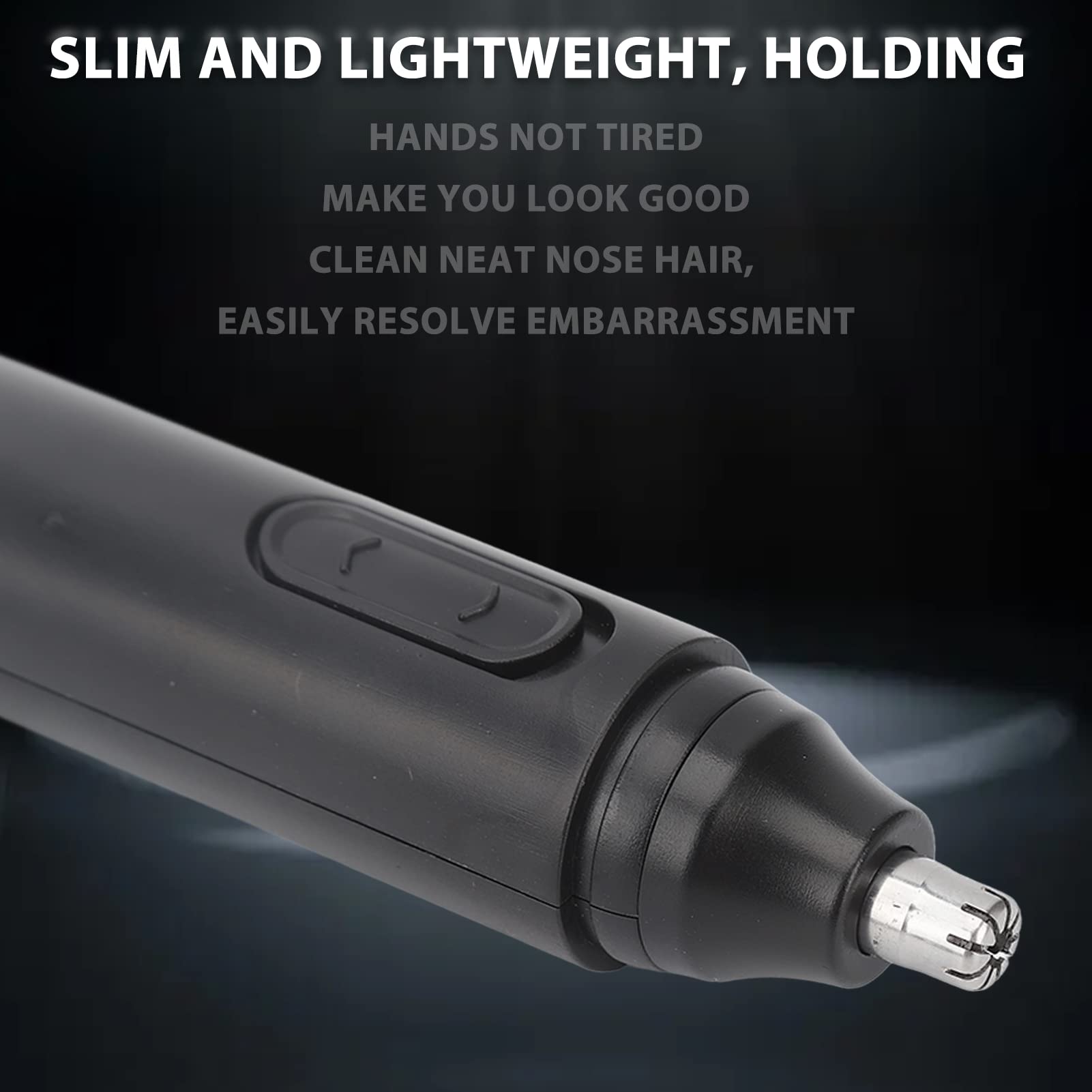 Electric Nose Hair Trimmer for Men and Women, LCD Digital Display USB Rechargeable, Painless Ear and Nose Hair Trimmer Clipper, Battery Operated Trimmers (Black)