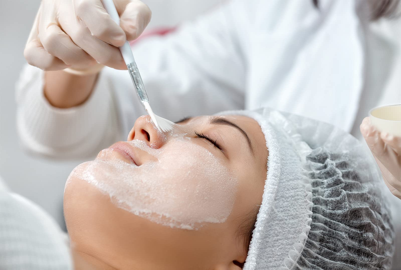Silikon-Gesichtsmaske Rührschüssel Set, Weiß DIY Gesichtsmaske Pinsel Rühr-Set mit Gesichtsmaske Schüssel Spachtel Messlöffel Elitzia ET1182 (7 In 1)