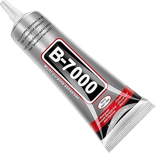 B7000 (50ML/1.68) fl.oz Multi-Purpose Glue - Strong Adhesive for Mobile Phones, Shoes, Jewelry, Clothes, Beads, Glass, Stones, Aari Work, Crafts, DIY Repairs - Bonds Fabric, Metal, Wood, and Plastic