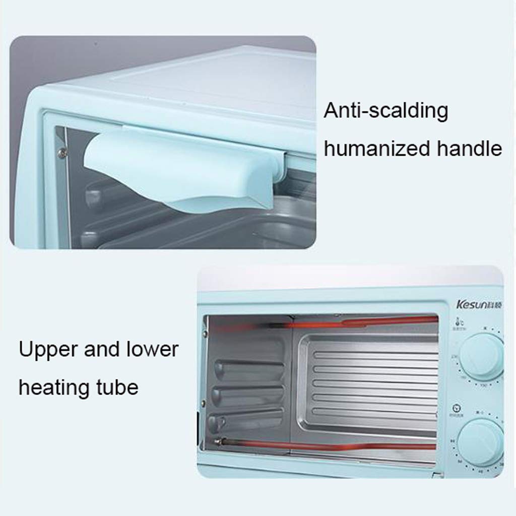 Mini forno da 12 l, temperatura regolabile 0-230 ℃ e timer da 60 minuti, a tre strati, cottura per la casa, multi-funzione, forno elettrico completamente automatico, cottura torte, pane, pizza con
