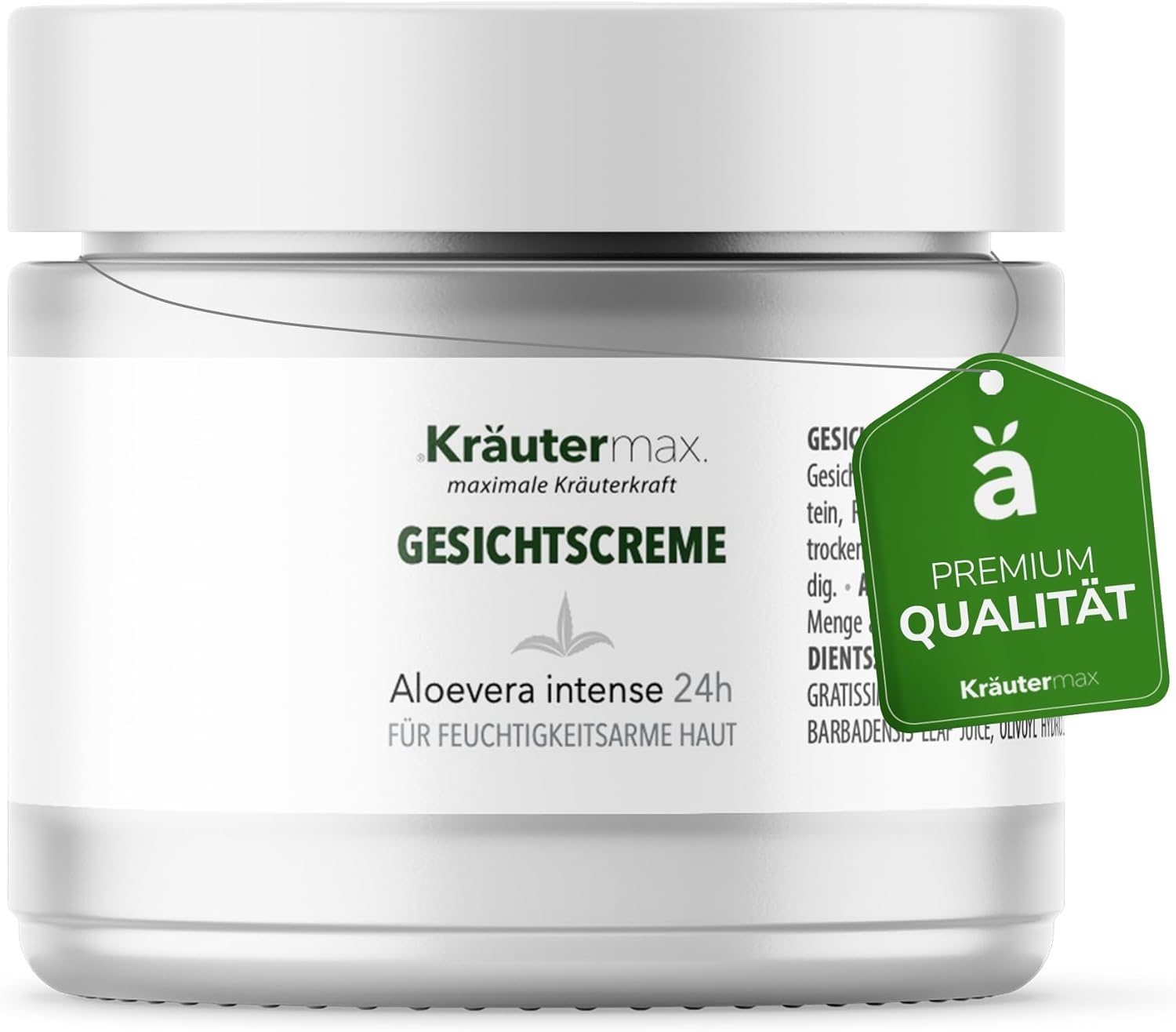 Aloe Vera Face Cream Pure Cosmetics Intense Cream for Males and Girls 1 x 50 ml