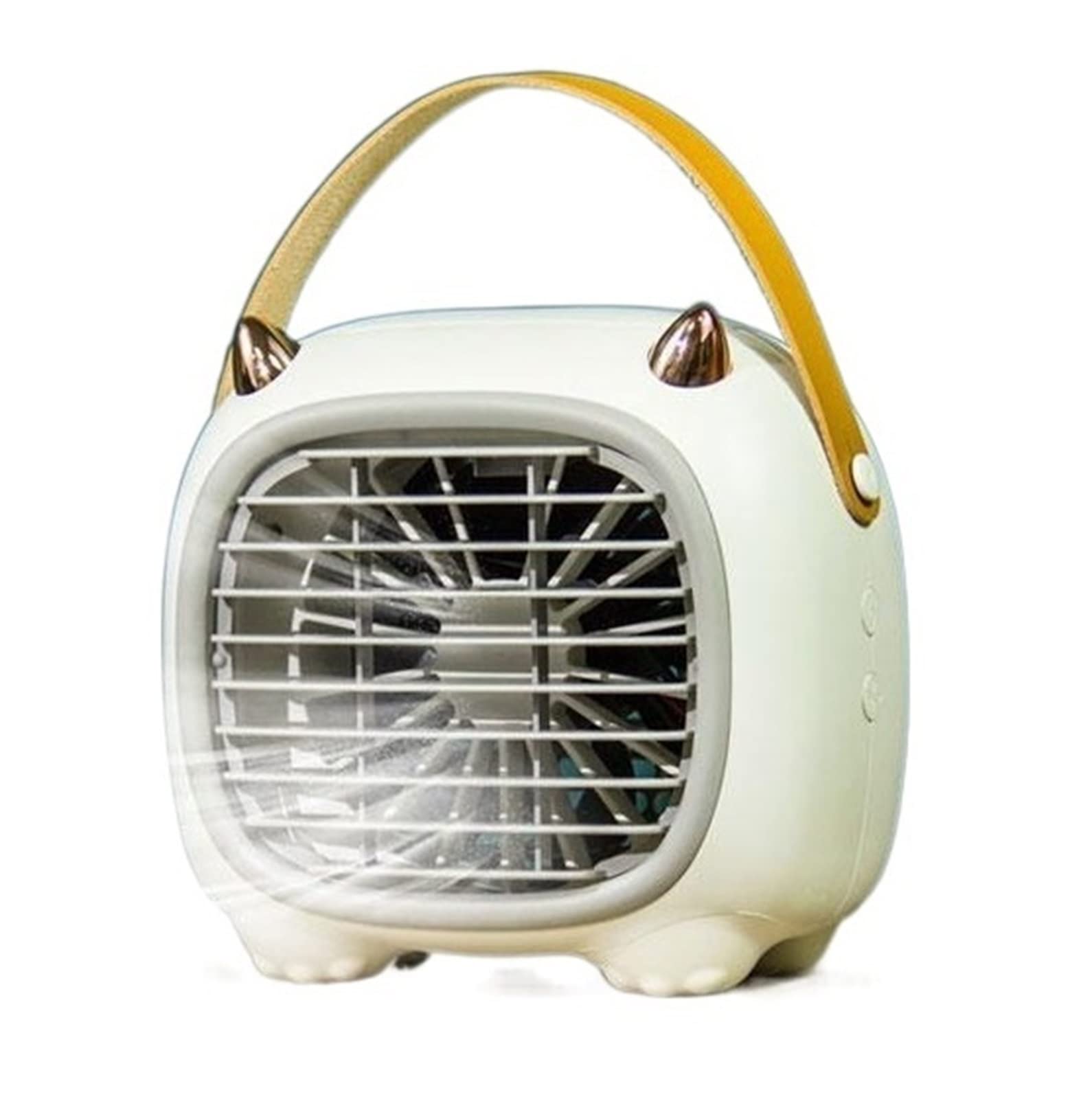 Cczrd White Desktop Small Fan Mute Office Desk Electric Student Dormitory Summer Refrigeration Artifact Cooling Charging Air Coole Airflow Comfort Refreshing Breeze