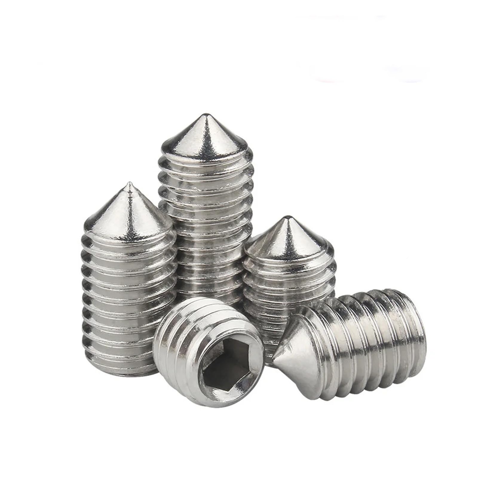 Viti di fissaggio a punta conica in acciaio inossidabile 304 Vite con testa a esagono incassato M2 M3 M4 M5 M6 M8 M10 M12(16mm X100pcs)